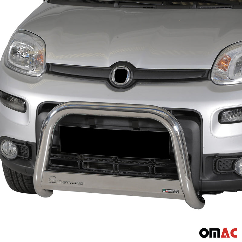 Frontbügel Frontschutzbügel für Fiat Panda 4 2012-2022 ø63mm Stahl Silber Schutz
