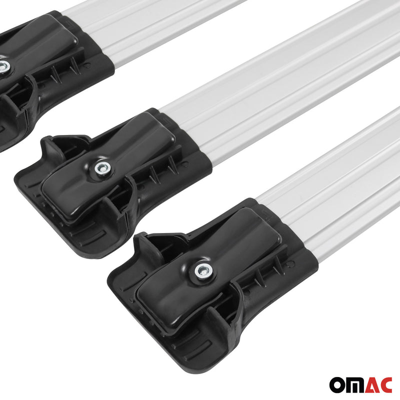 Portapacchi da tetto per VW Transporter T5 Caravelle Multivan Alu Grey 3x