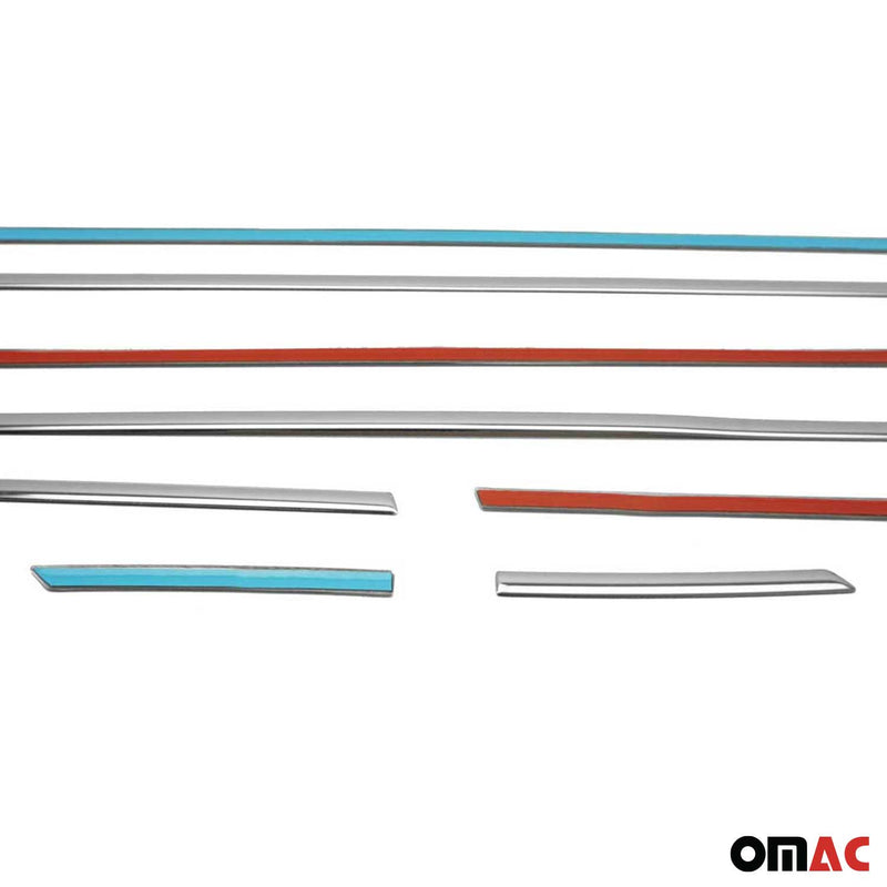 Strisce di finitura per finestrini per Hyundai i30 hatchback 2012-2017 in acciaio inox, 8 pezzi
