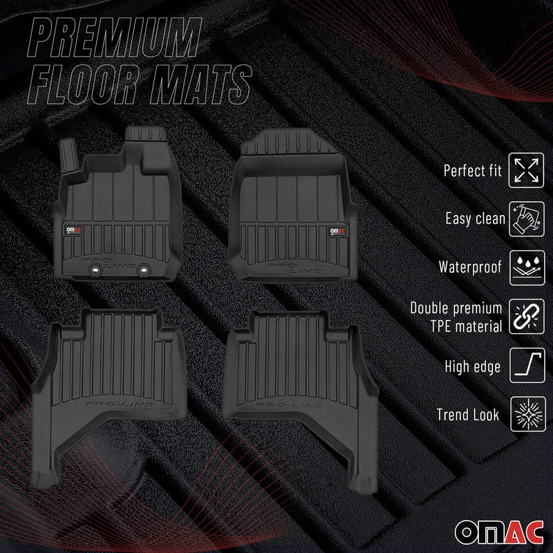 Tappetini in TPE neri per Isuzu D-Max Double Cab 2019-2025, 4 pezzi