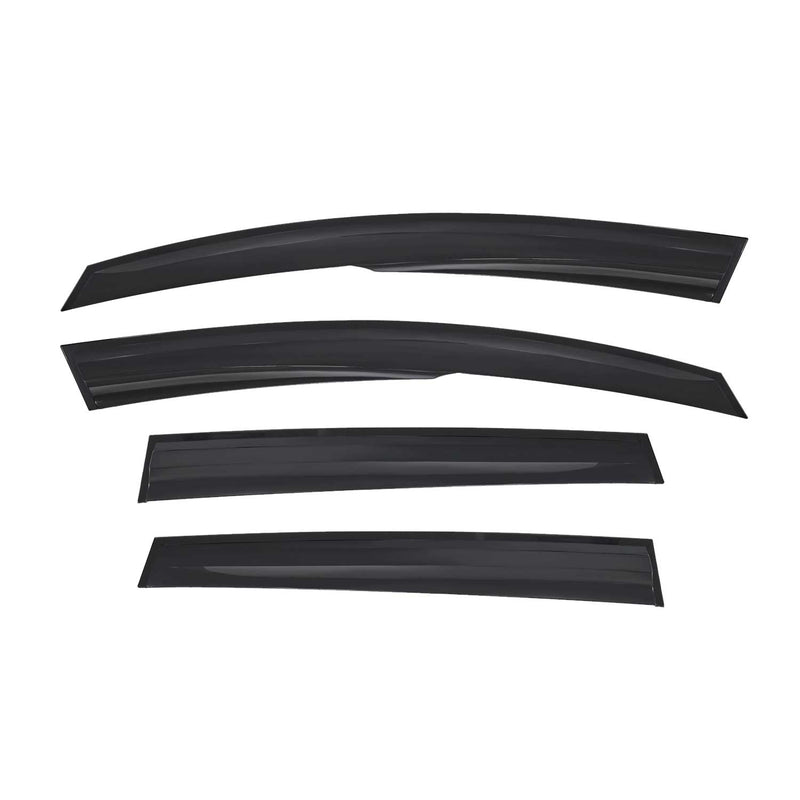 4 deflettori d'aria e deflettori antipioggia per Renault Clio Hatchback 2012-2019 in acrilico scuro