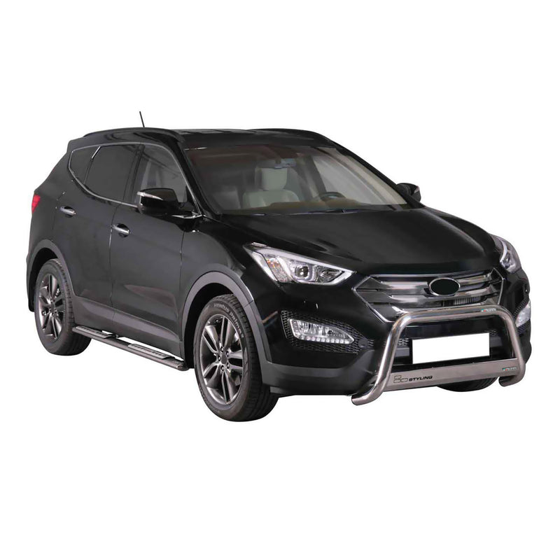 Protezione anteriore per Hyundai Santa Fe 2012-2015 ø63mm acciaio argento 