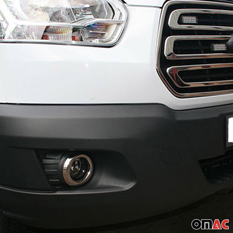 Cornice fendinebbia per Fiat Ducato 2014-2025 in acciaio inox argento 2x 