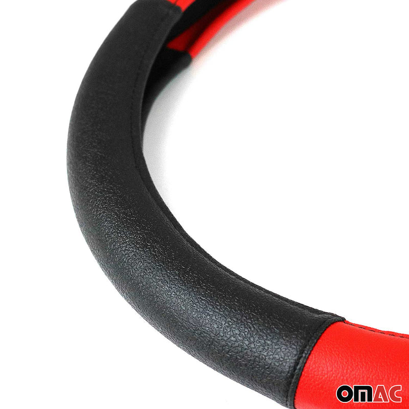 Lenkradbezug Lenkradhülle Lenkradschoner Lenkrad abdeckung Rot Schwarz Ø38-40 cm
