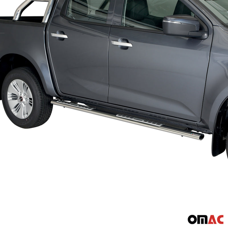 Minigonne laterali in acciaio per Isuzu D-Max Double Cab 2020-2025 Grigio