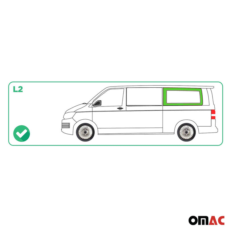 Vetro di sicurezza per finestrino laterale VW T5 2003-2015 finestrino laterale nero sinistro L2