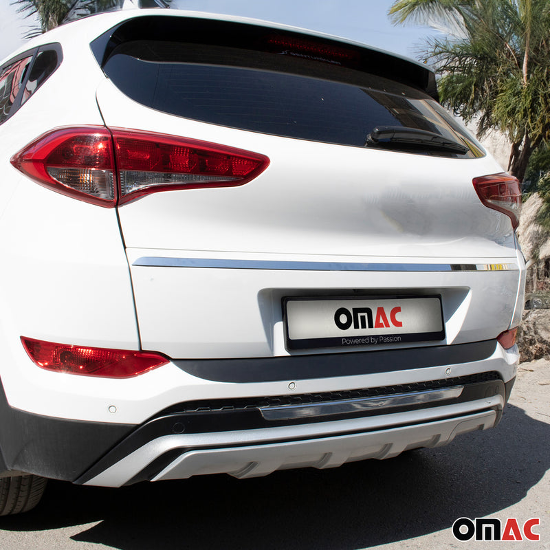 Protezione soglia di carico per paraurti Hyundai Tucson 2015-2018 in ABS nero opaco 