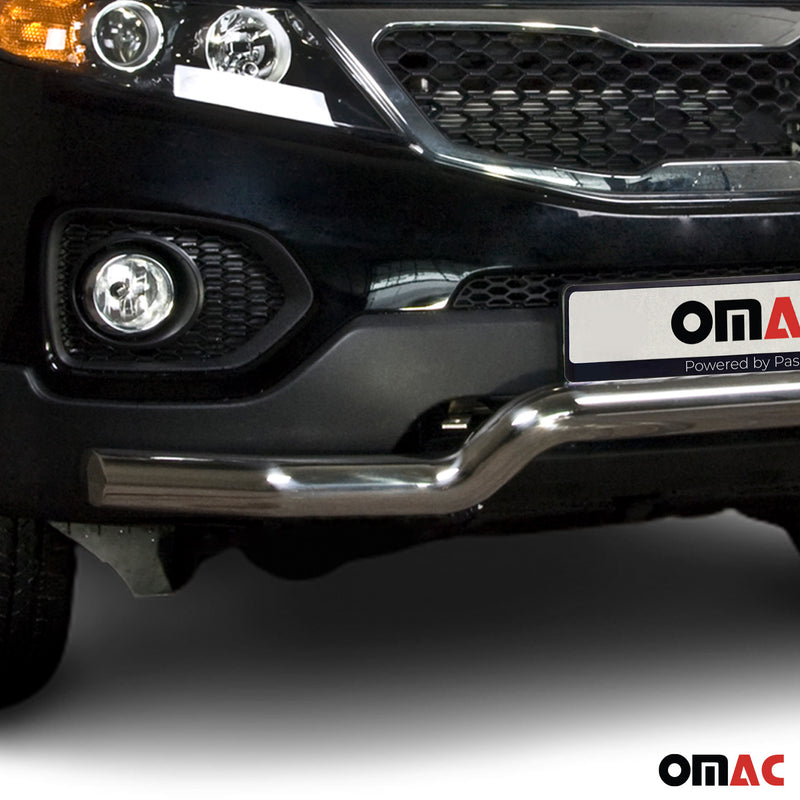 Barra di protezione anteriore per Kia Sorento 2010-2012 in acciaio ABE argento 