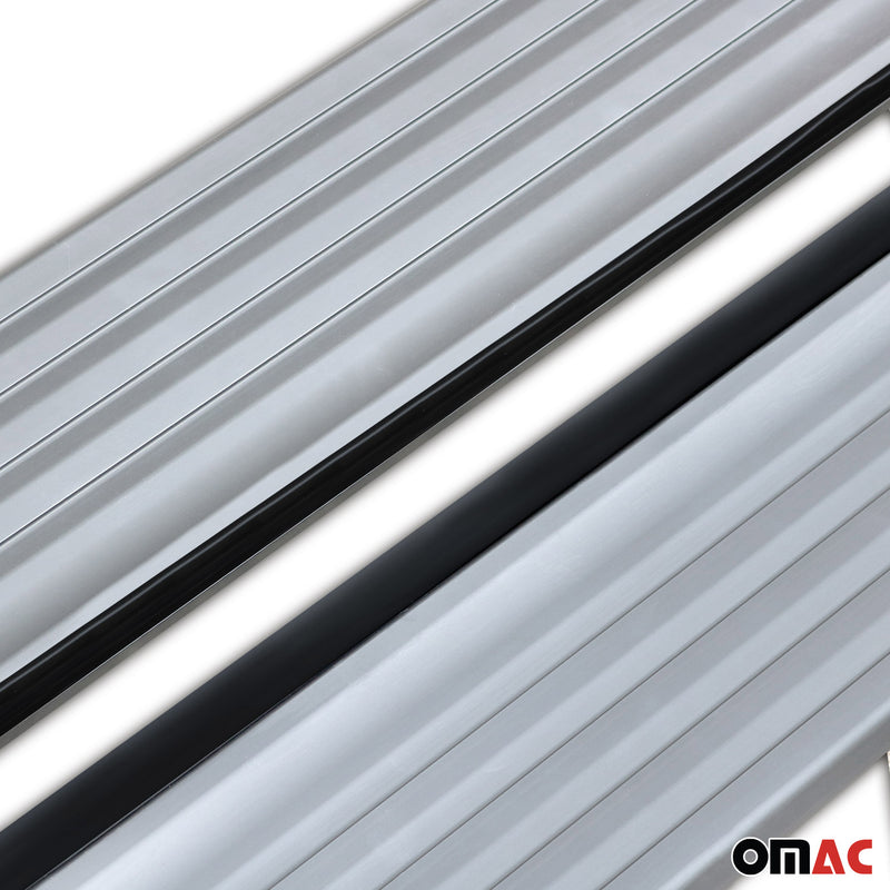 Minigonne laterali, pedane sottoporta per Fiat Freemont 2011-2016 Alu Grey