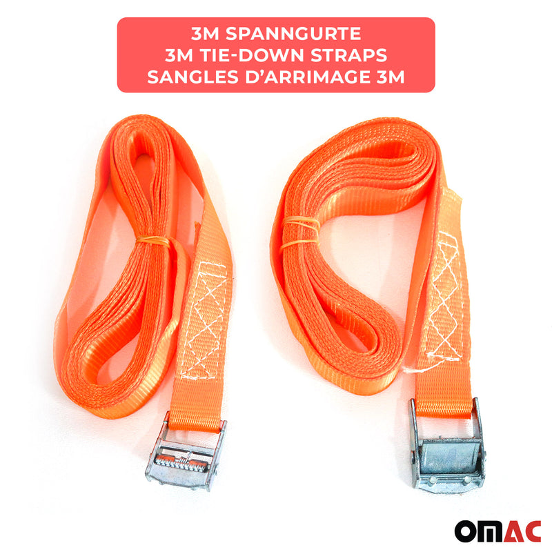Set di 3 barre portatutto + portascale per Fiat Doblo 2010-2021, fermacarico argento