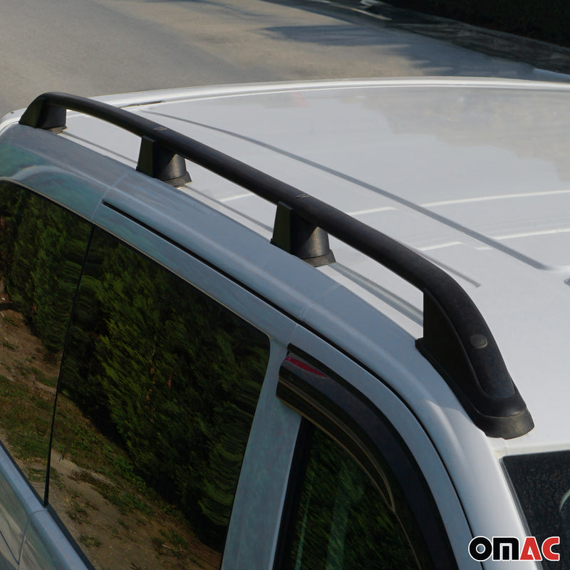 Barre portatutto per VW Caddy 2021-2025 L2 Longer Alu Nero 2x