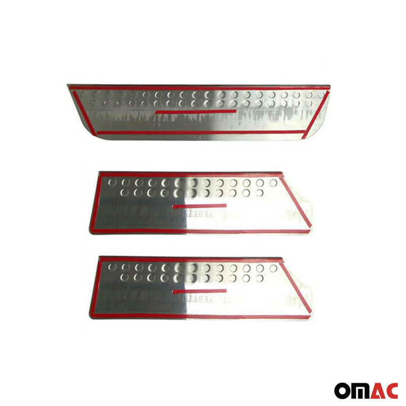 Soglie porte per VW T4 1990-2003 in acciaio inox argento 3 pezzi