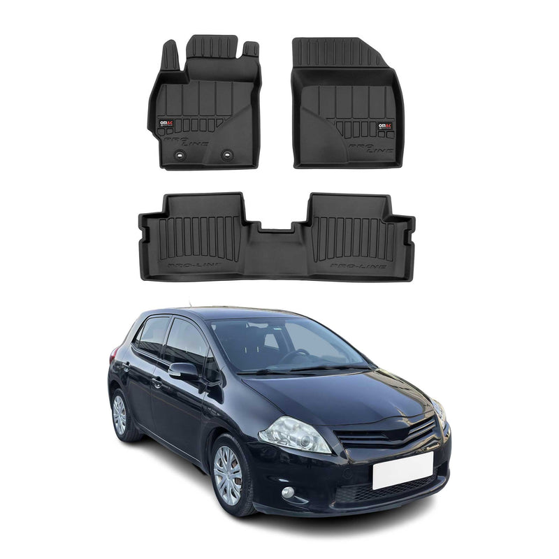 Tappetini Toyota Auris 2006-2013 in TPE nero, 3 pezzi