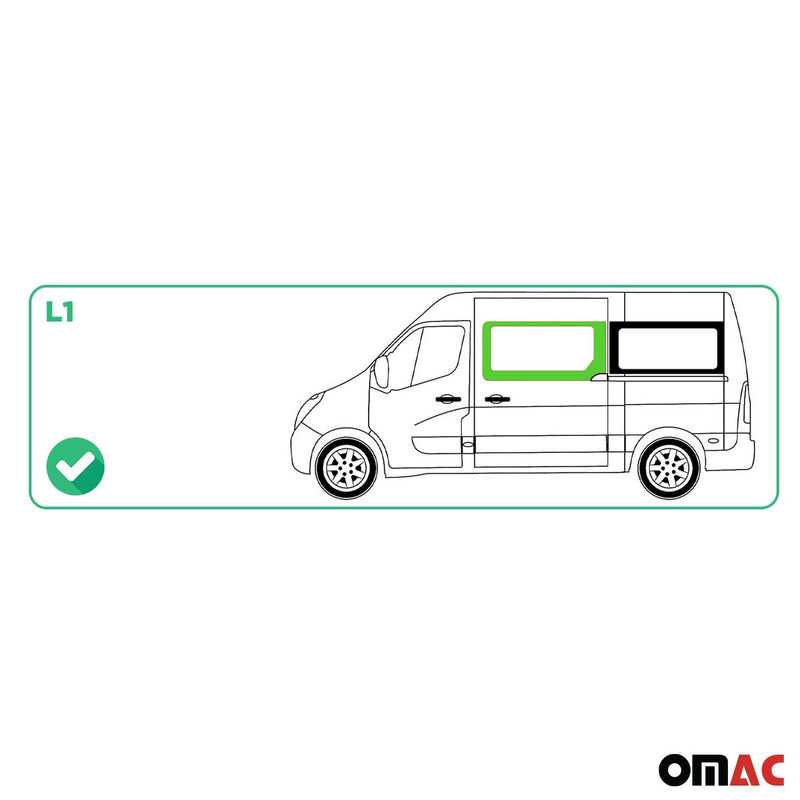 Finestrino laterale per Opel Movano 2010-2025 porta scorrevole anteriore sinistra L1