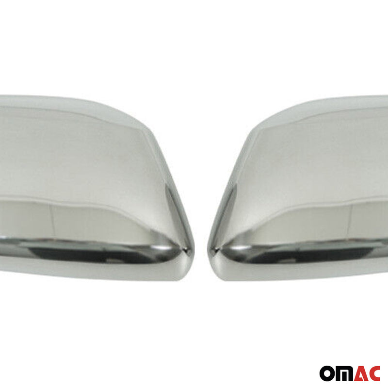 Calotte specchietti retrovisori per Nissan Frontier 2011-2015 x2 in acciaio inox argento