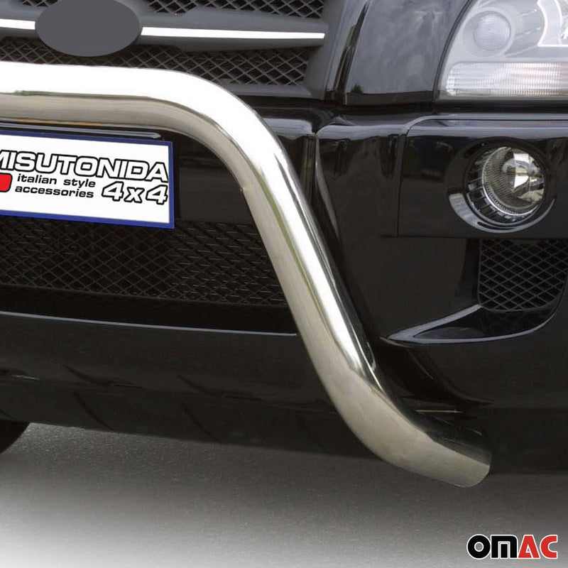 Protezione anteriore per Hyundai Tucson 2004-2009 ø76mm acciaio argento
