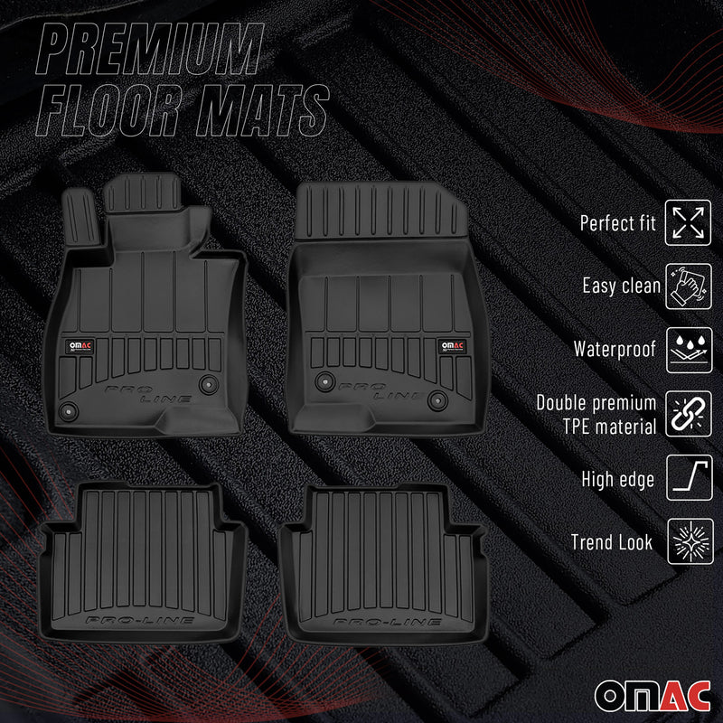Tappetini Mazda 6 2012-2025 in TPE nero, 4 pezzi