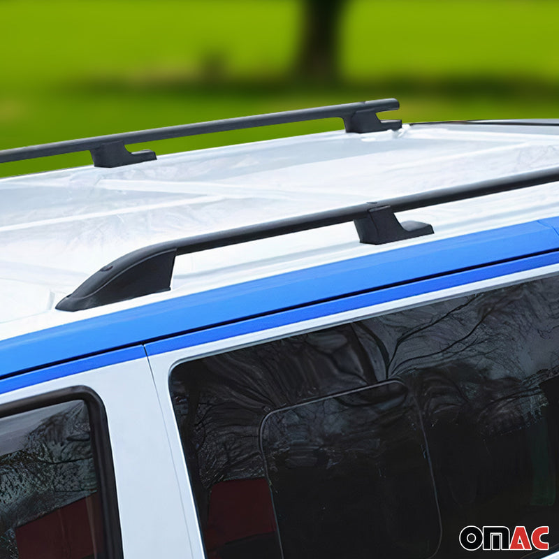 Barre trasversali portatutto in alluminio per Ford Transit 2014-2025 L2 passo medio nere