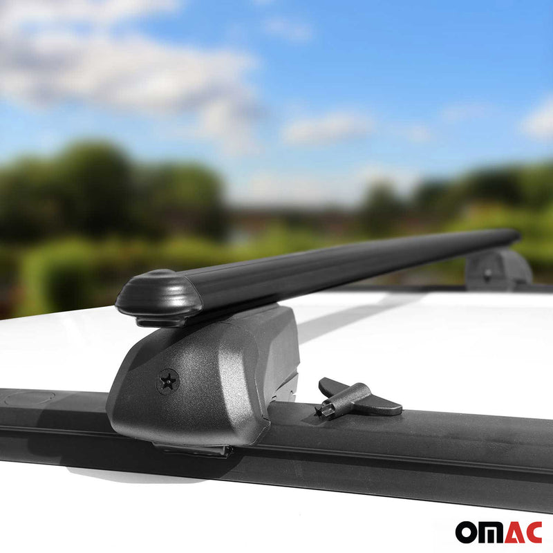 Base portapacchi per Mini Countryman I 2010-2016 Alu Nero ABE 2x