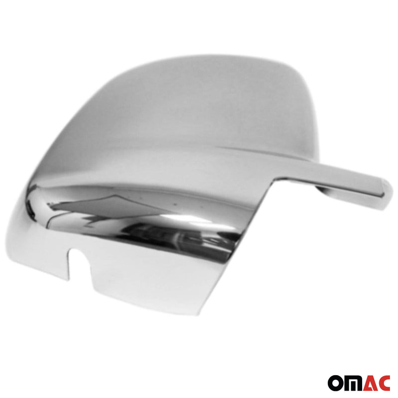 Calotte specchietti retrovisori per Fiat Fiorino 2008-2021 in acciaio inox argento 2 pezzi 