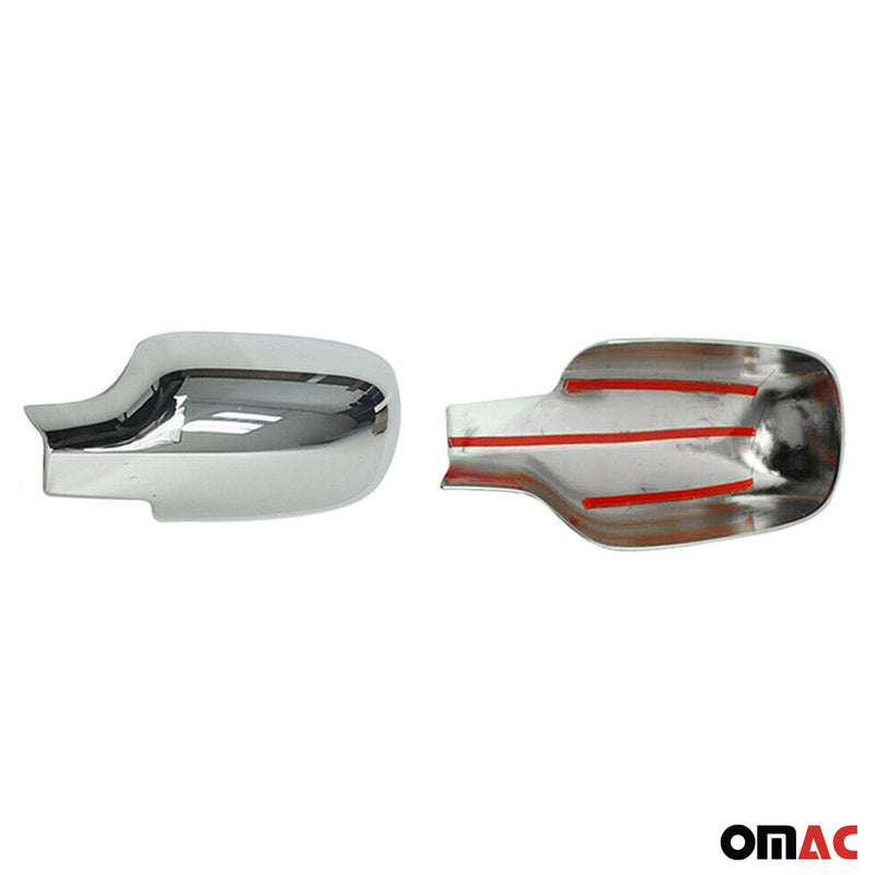 Calotte specchietti retrovisori per Renault Scenic 2003-2009 cromate ABS argento