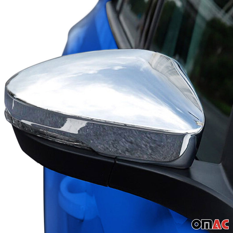 Calotte specchietti retrovisori per VW T-Roc 2017-2025 in acciaio inox argento 2 pezzi
