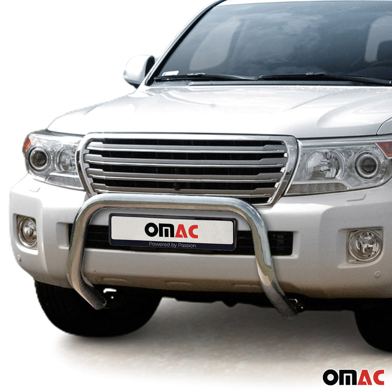 Protezione anteriore in acciaio per Toyota Land Cruiser V8 2012-16 ABE Silver 