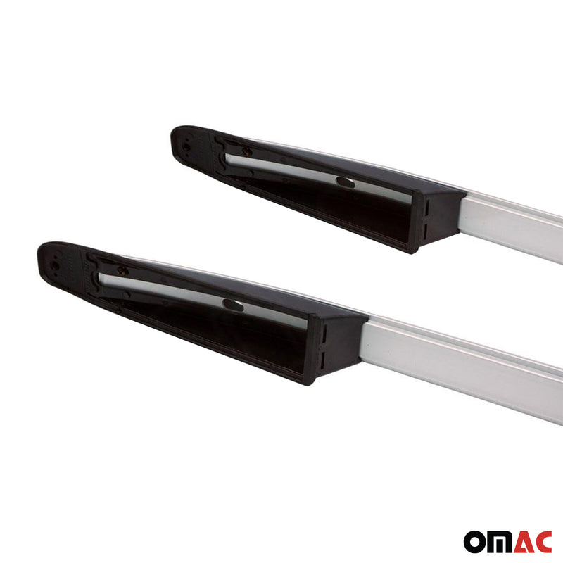 Barre portatutto in alluminio per Dacia Sandero Stepway 2008-2020, alluminio argento, 2x
