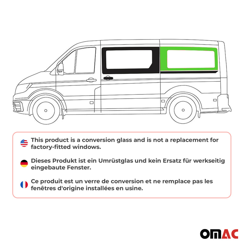 Finestrino laterale scorrevole per VW Crafter 2017-2025 finestrino sinistro auto L2