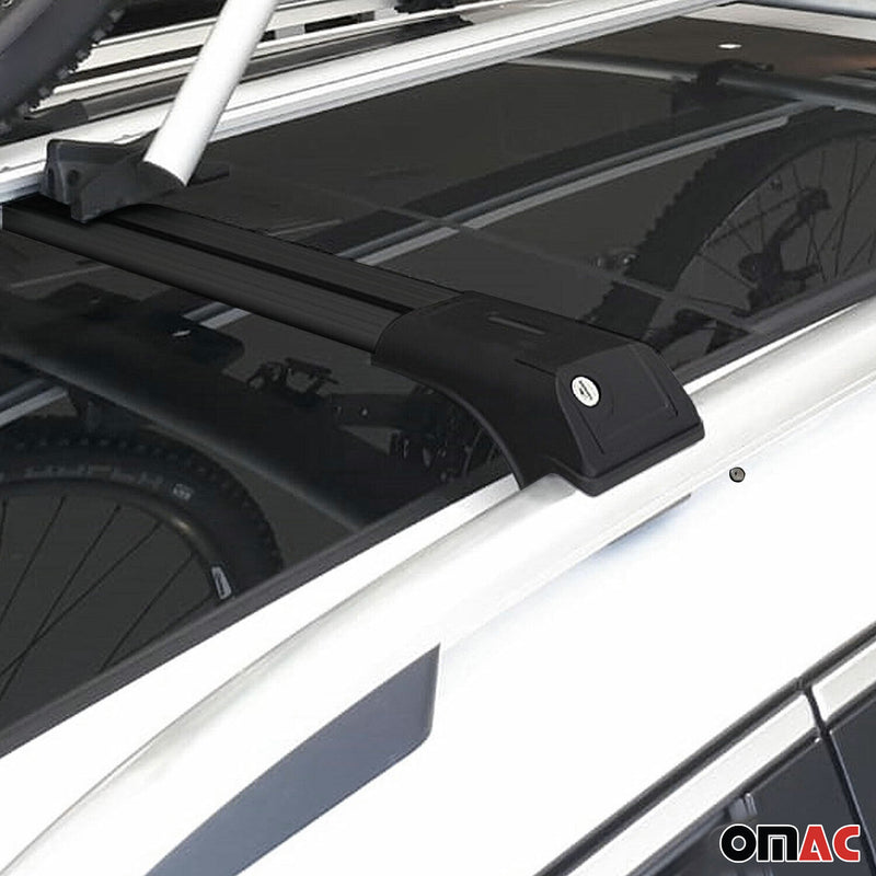 Barre portatutto in alluminio nere per Land Rover Freelander L314 1998-2006
