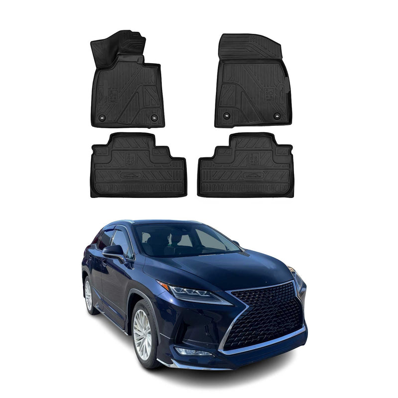 Tappetini Lexus RX 2015-2025 in TPE nero, 4 pezzi 