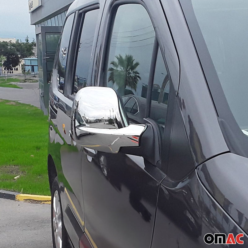 Calotte specchietti retrovisori per Opel Combo 2018-2021 cromate ABS argento 2 pezzi