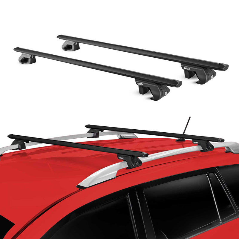 Base portatutto in alluminio per Fiat Freemont 2011-2016 5 porte Nero ABE 2x