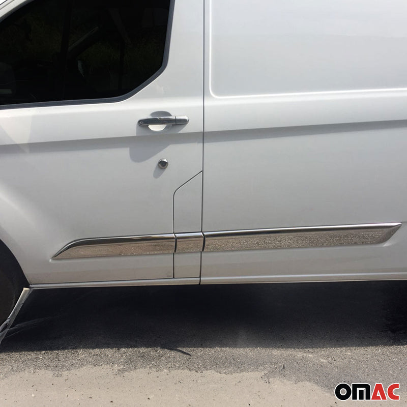 Striscia di protezione per porta laterale per Ford Transit Custom 2013-2024 in acciaio inox 5x 