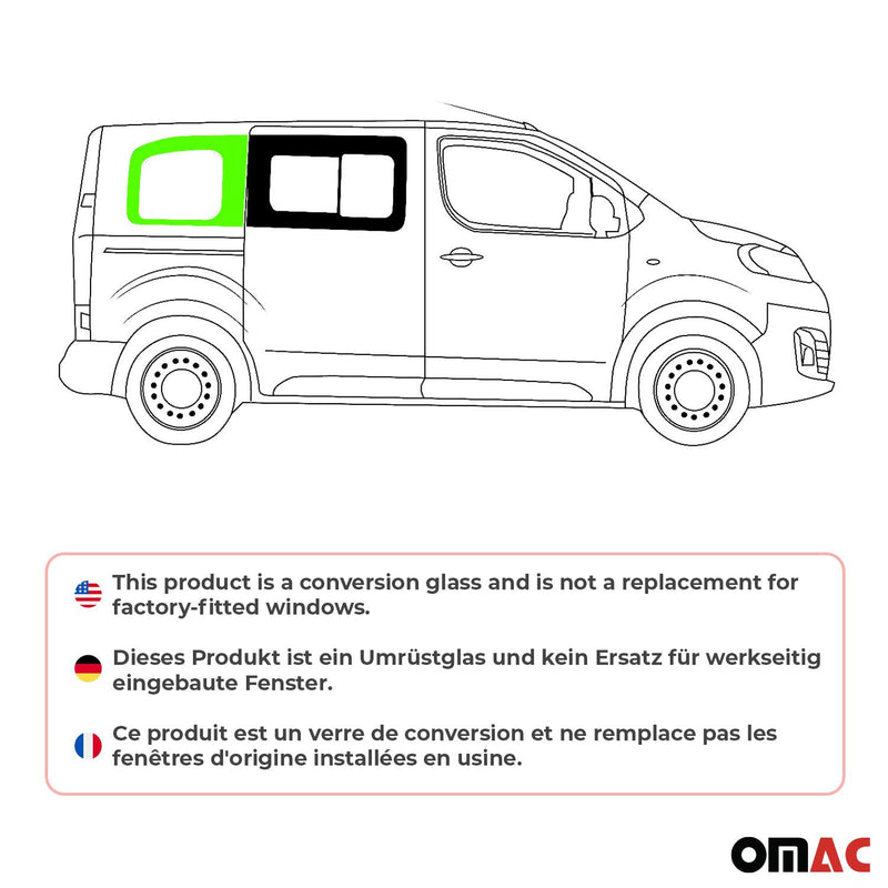 Finestrino laterale per Citroen Jumpy 2017-2025 Nero Destro L1