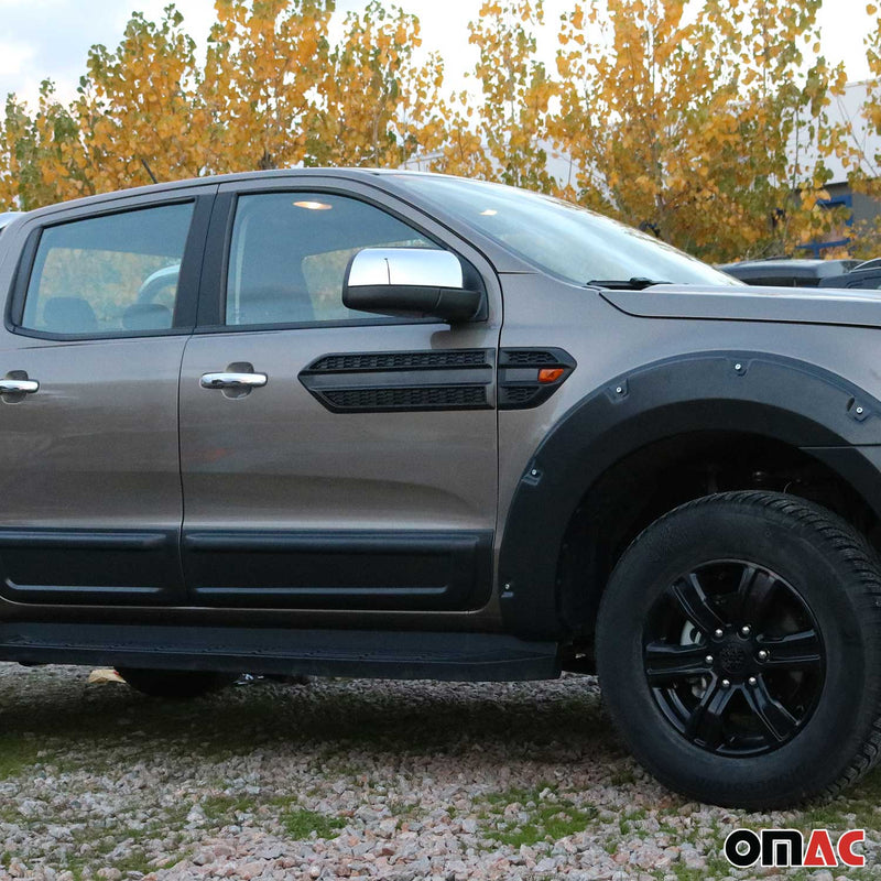 Seitentürleiste Türschutzleiste für Nissan Navara 1997-2004 ABS Schwarz 2x