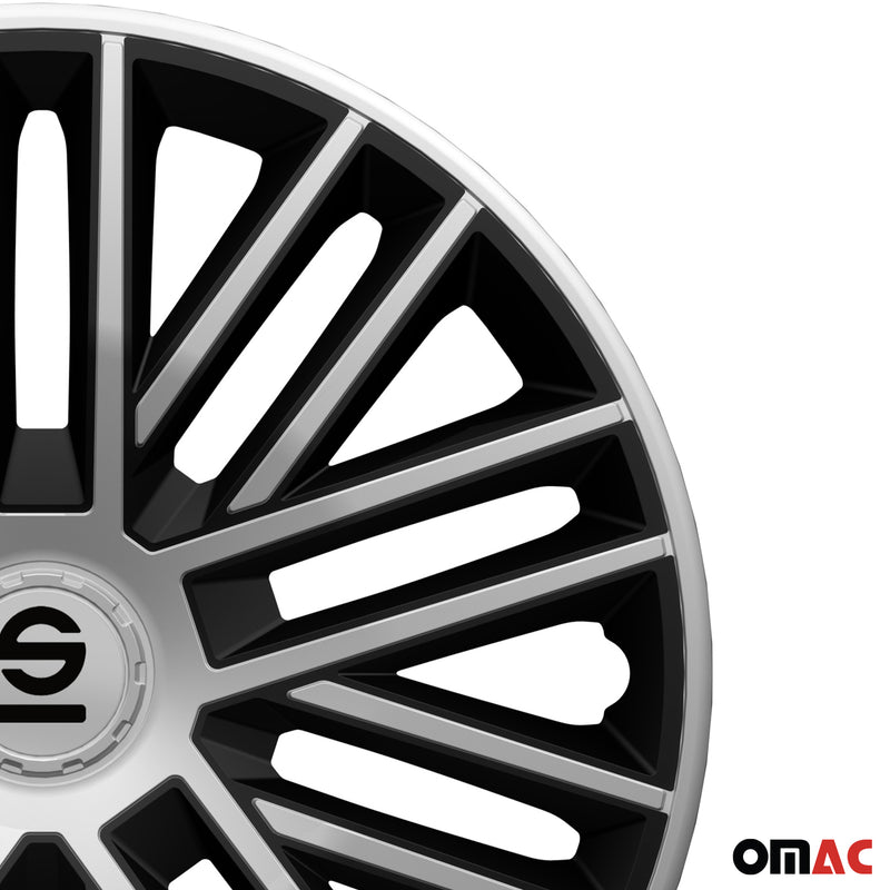 Coprimozzi Sparco 16 pollici Bergamo Silver Black 4 pezzi