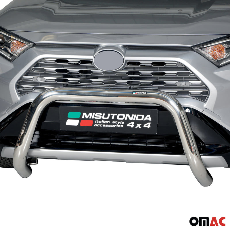 Barra di protezione anteriore per Toyota RAV4 XA50 2019-2025 Ibrida ø76 Grigio Acciaio