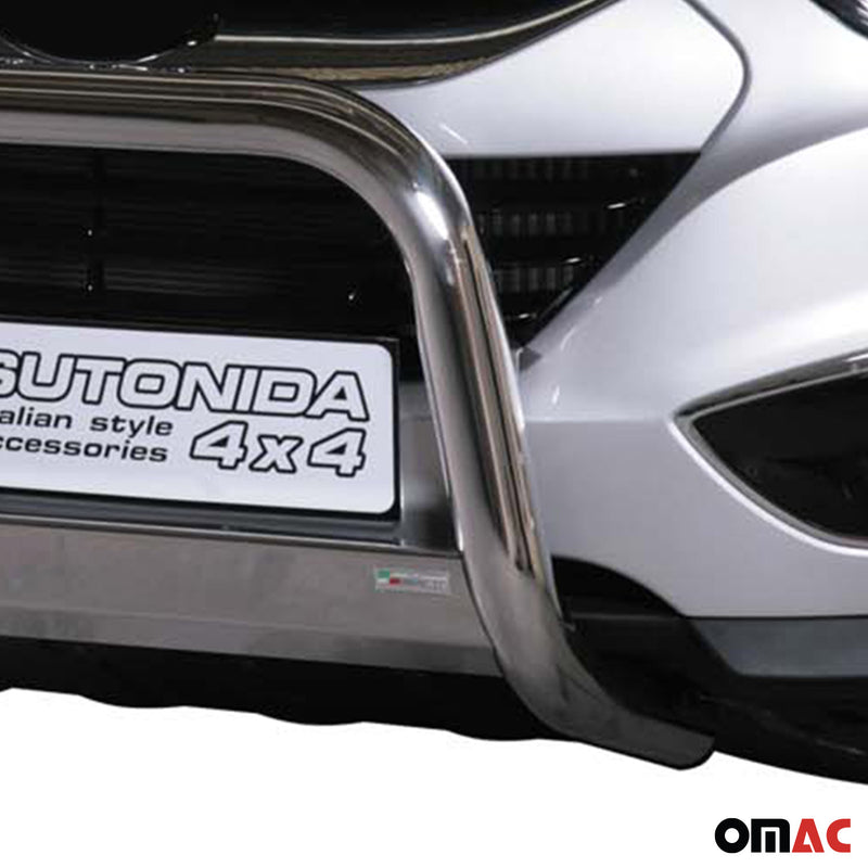 Protezione anteriore per Hyundai ix35 2009-2015 ø63mm acciaio argento 