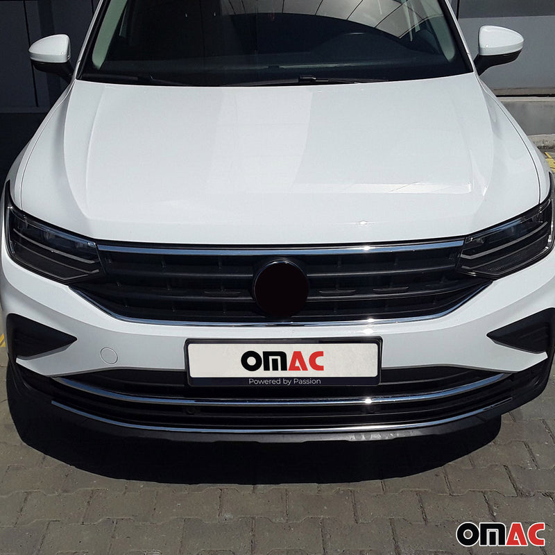 Strisce per griglia radiatore per VW Tiguan 2020-2025 in acciaio inox argento 1 pezzo
