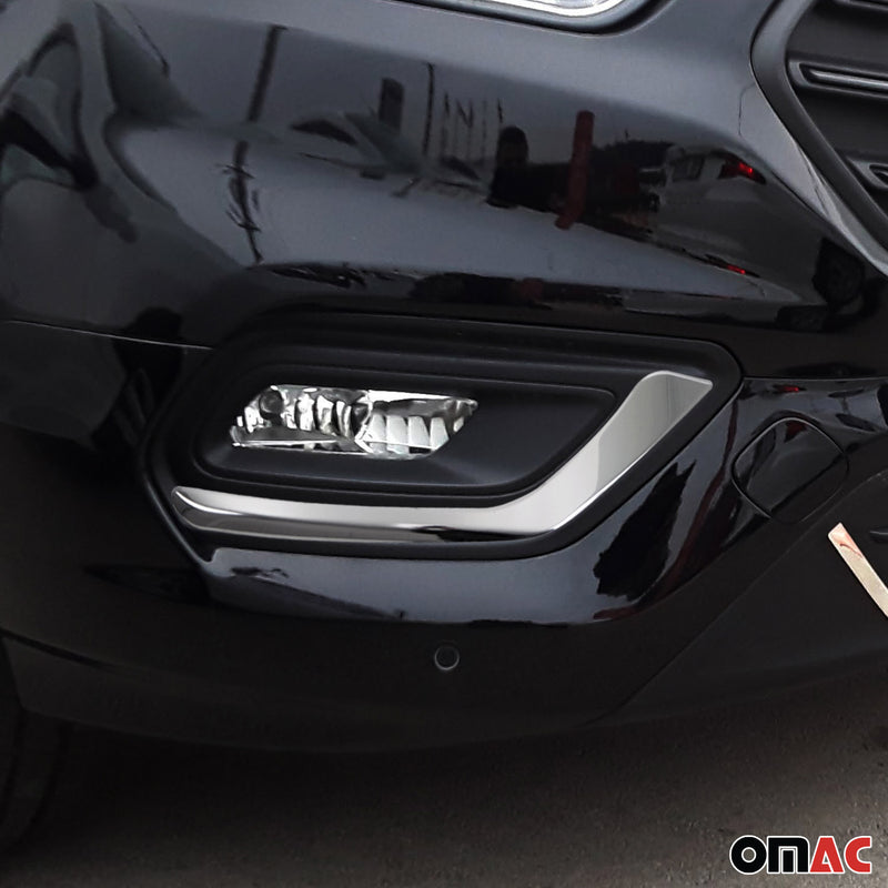 Cornice per fendinebbia per Ford Transit Tourneo Custom in acciaio inox 2x 