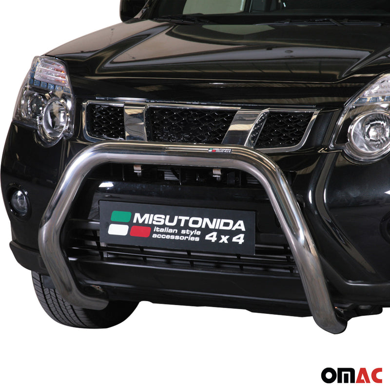 Protezione anteriore per Nissan X-Trail 2011-2014 ø76mm acciaio argento