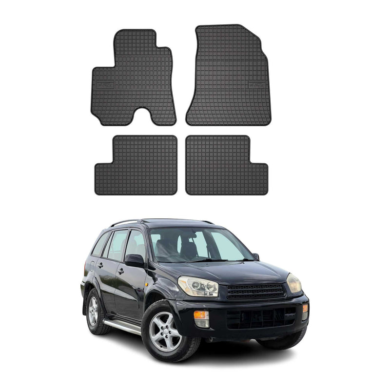2000-2005 Toyota RAV4 Fußmatten Gummi Schwarz 4 tlg