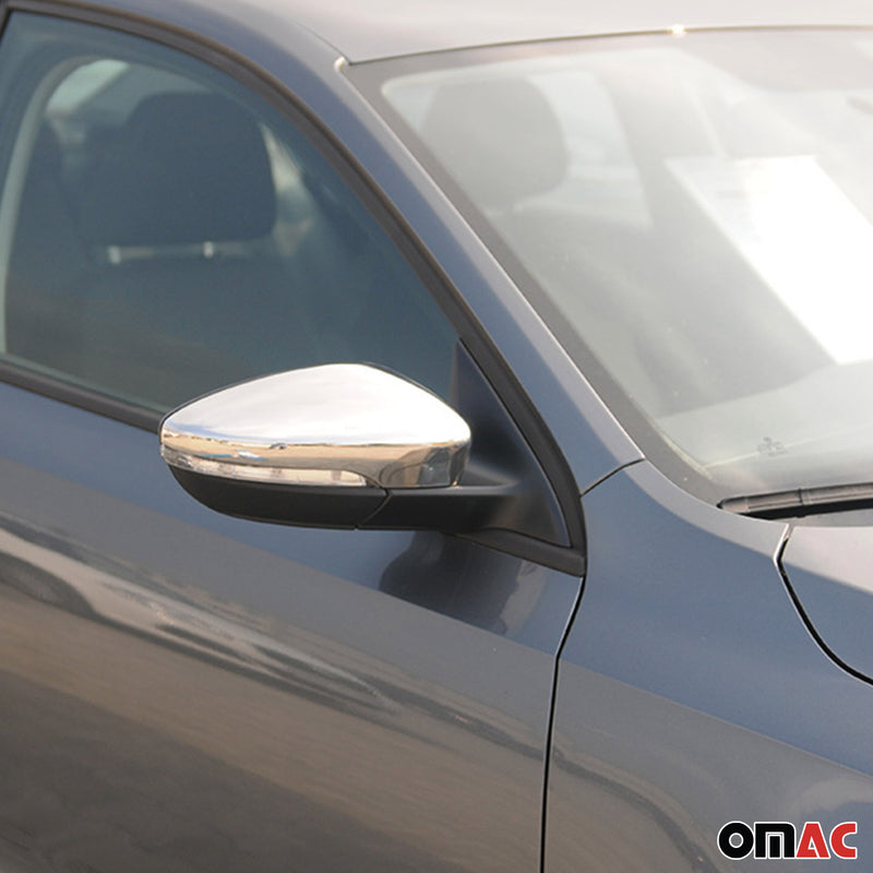 Spiegelkappen Spiegelabdeckung für VW Jetta 2010-2018 Edelstahl Silber 2tlg