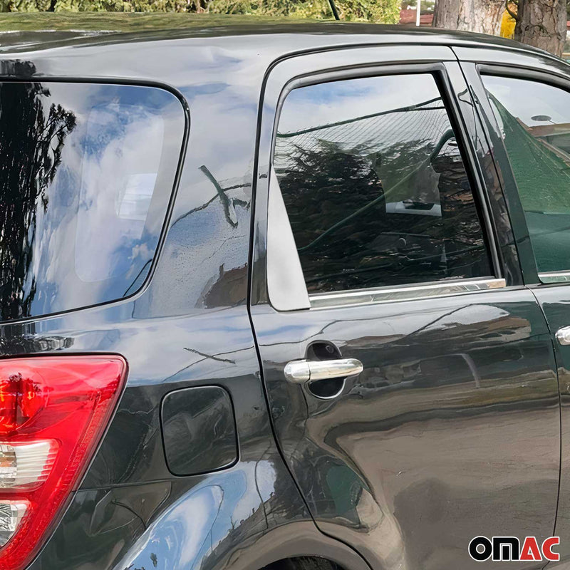 Strisce triangolari per finestrini per Daihatsu Terios 2006-2017 in acciaio inox cromato 2x 