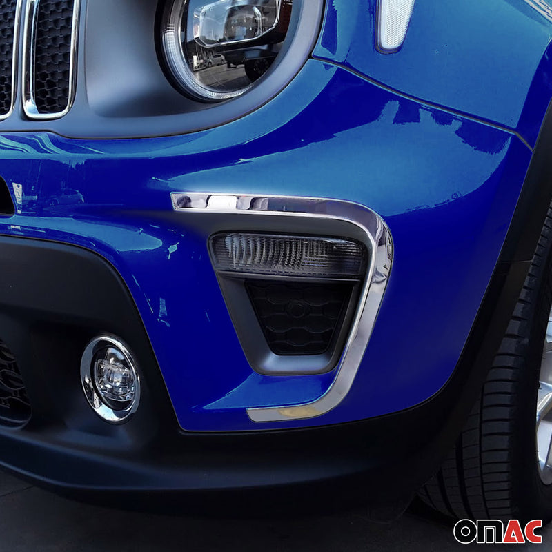 Cornice per fendinebbia per Jeep Renegade 2019-2024 in acciaio inox 2x 