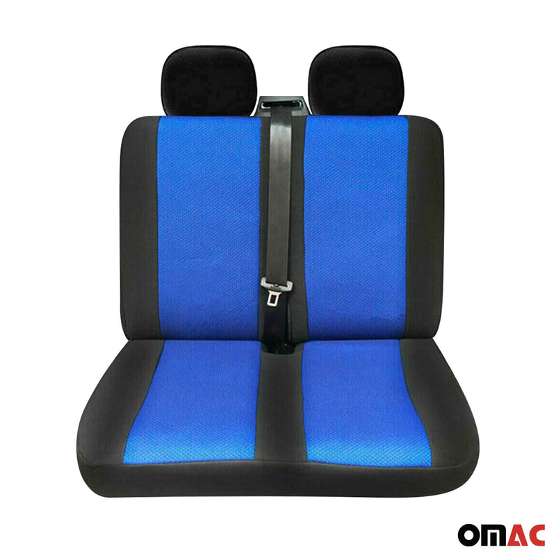 Coprisedili per VW Crafter Mercedes Sprinter Nero Blu 2+1 Anteriori