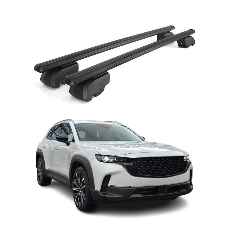 Portapacchi da tetto per Mazda CX-50 2023-2025 barra trasversale ABE alluminio nero