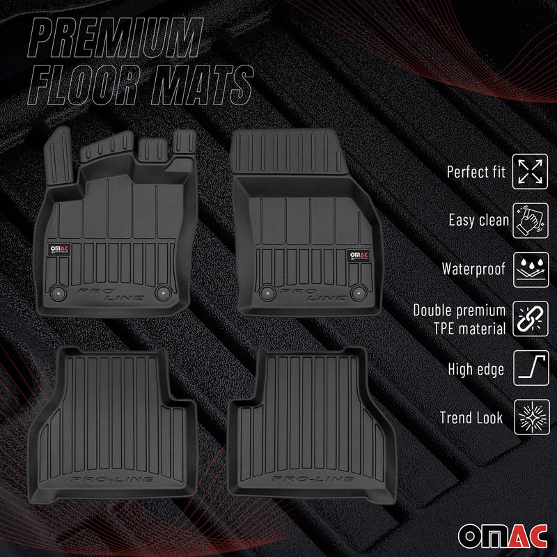 Tappetini VW Caddy 2021-2025 in TPE nero, 4 pezzi