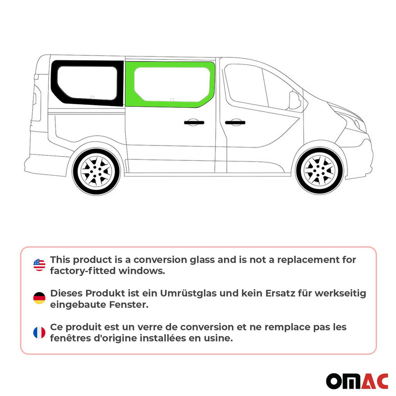 Finestrino laterale per Fiat Talento 2016-2020 porta scorrevole destra L1 L2